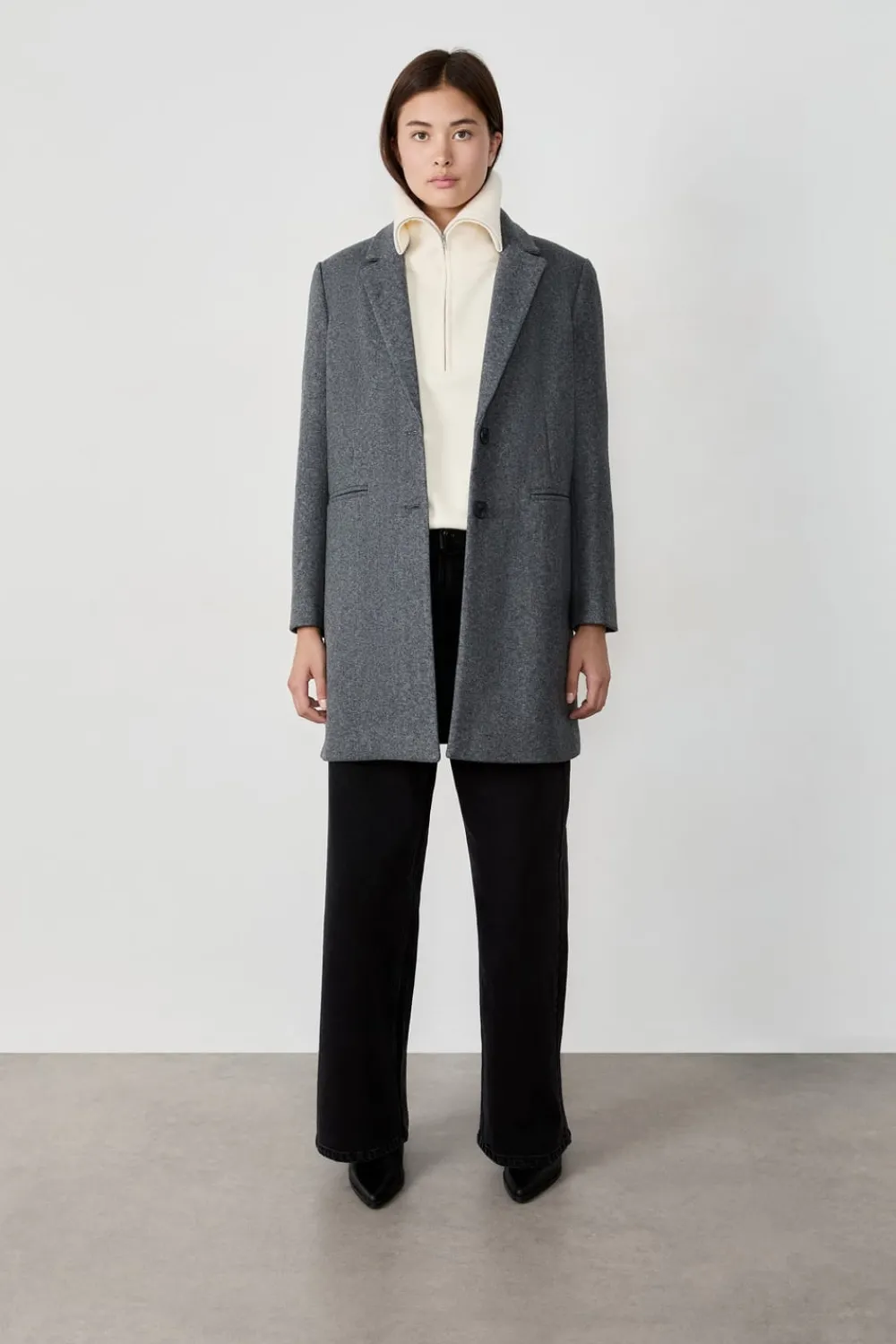 Sale ETAM Abrigo corto GRIS