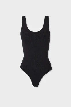 Sale ETAM Bañador de 1 pieza en tejido elástico NEGRO