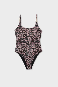 Discount ETAM Bañador estampado leopardo ESTAMPADO FONDO MARRÓN