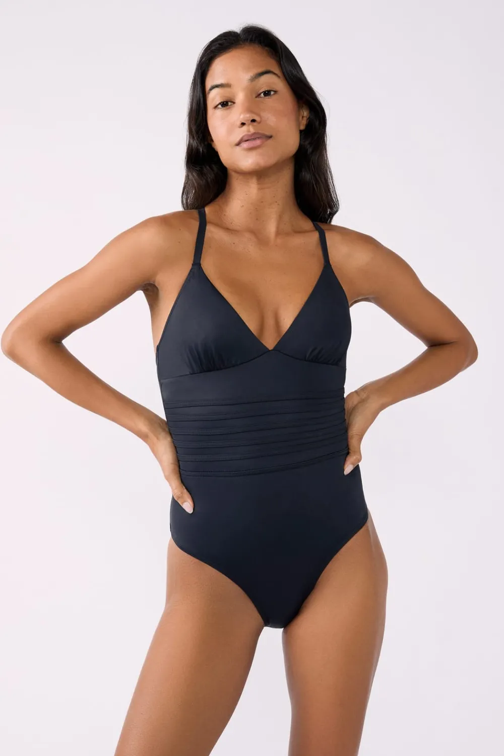 Discount ETAM Bañador menstrual con espalda cruzada NEGRO