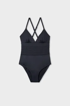 Discount ETAM Bañador menstrual con espalda cruzada NEGRO