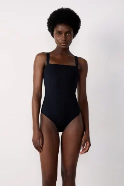Online ETAM Bañador moldeador de cuello cuadrado NEGRO