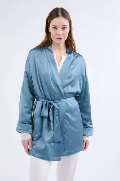 Best ETAM Bata de satén GRIS