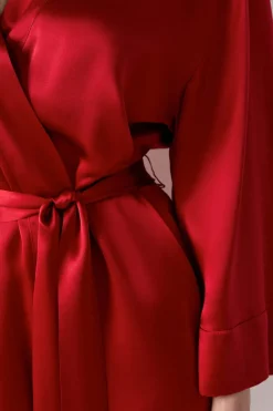 Hot ETAM Bata de seda CARDINAL