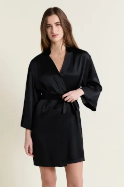 Clearance ETAM Bata de seda NEGRO