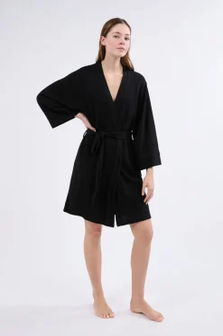 Sale ETAM Bata de terciopelo NEGRO