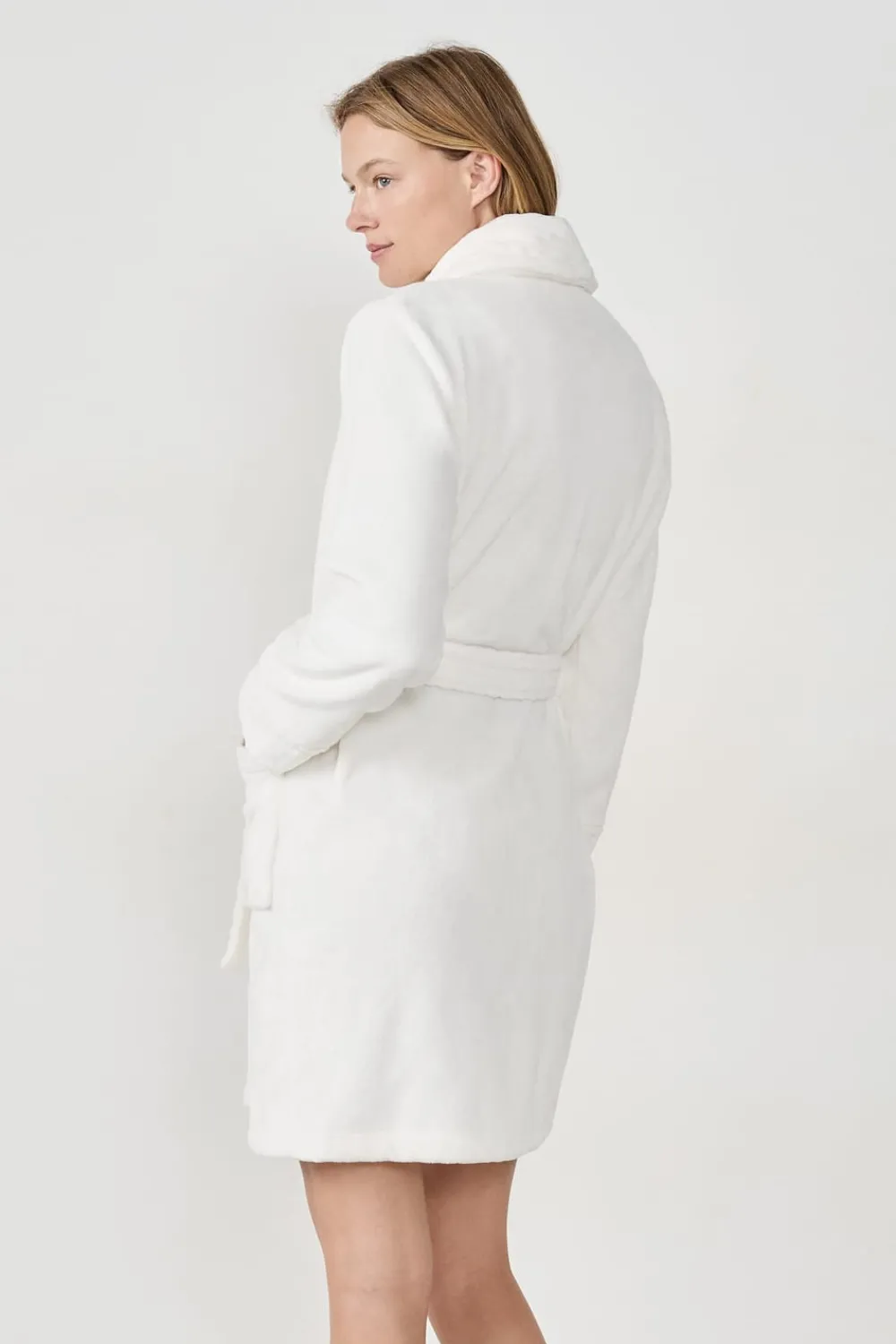 Outlet ETAM Bata efecto terciopelo BLANCO ROTO