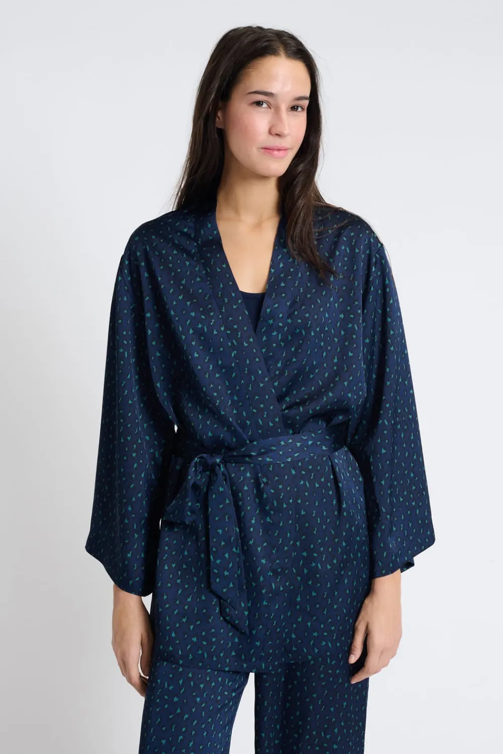 Sale ETAM Bata satinado AZUL OSCURO