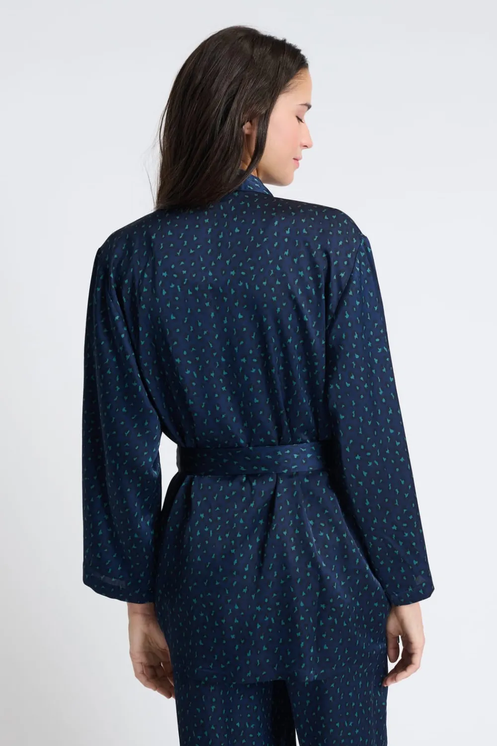 Sale ETAM Bata satinado AZUL OSCURO