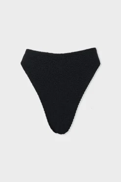 Discount ETAM Bikini de pierna alta con braguita elástica NEGRO