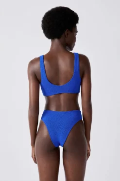 Online ETAM Bikini de pierna alta con braguita elástica AZUL REAL