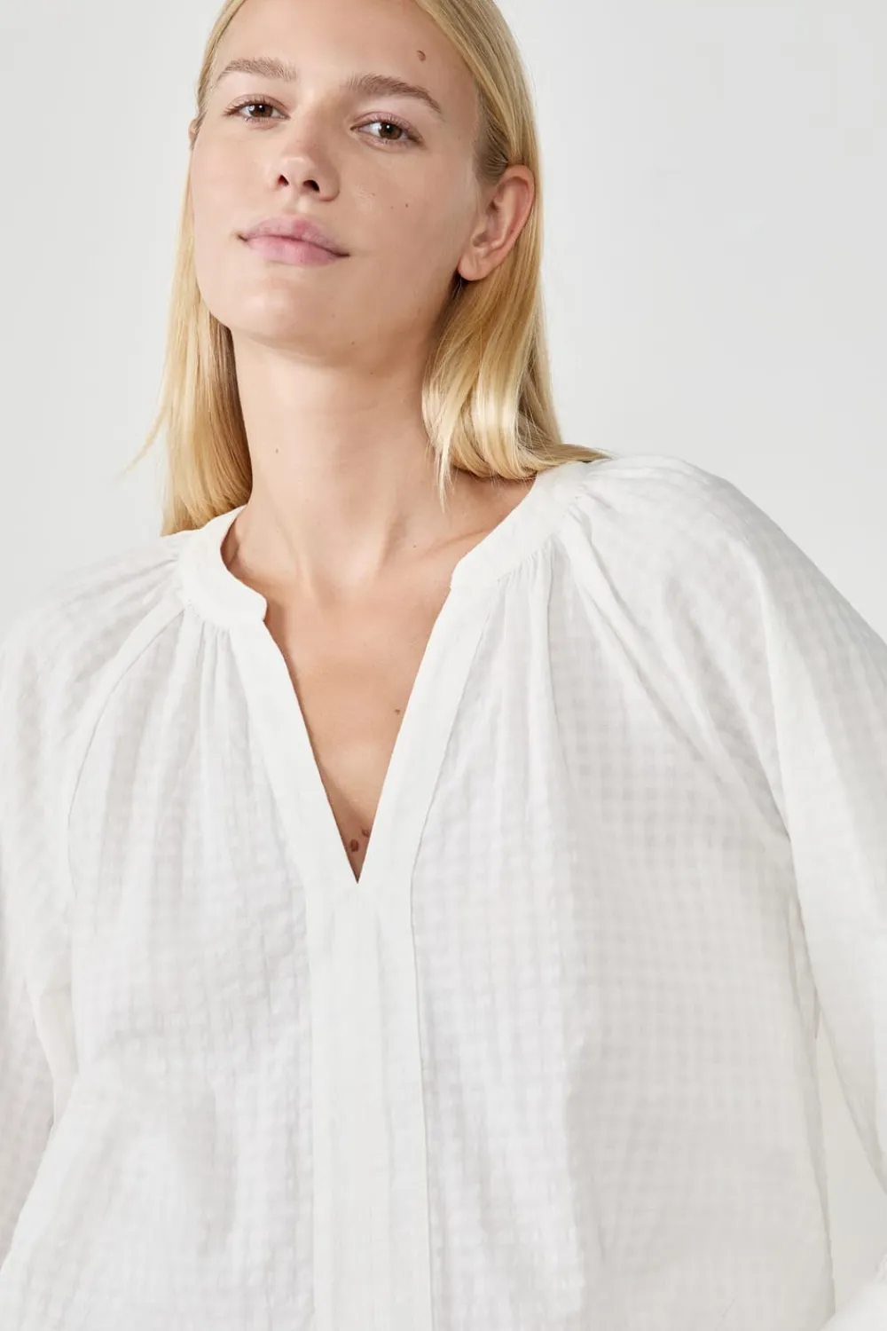 Best ETAM Blusa de manga larga ECRU