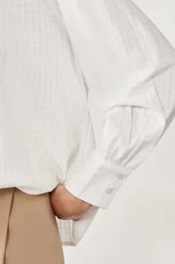 Best ETAM Blusa de manga larga ECRU