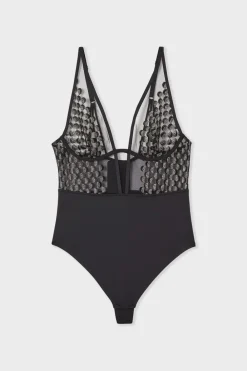 ETAM Body con aros de encaje NEGRO