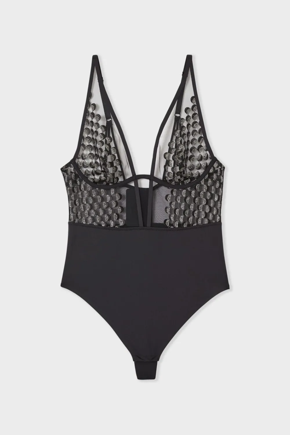 ETAM Body con aros de encaje NEGRO