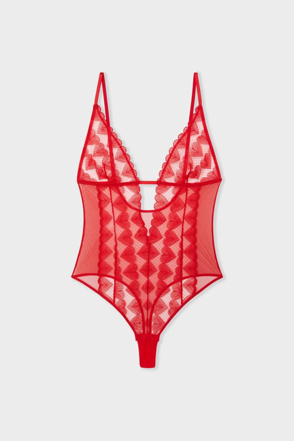 Clearance ETAM Body con bordado de corazones ROJO