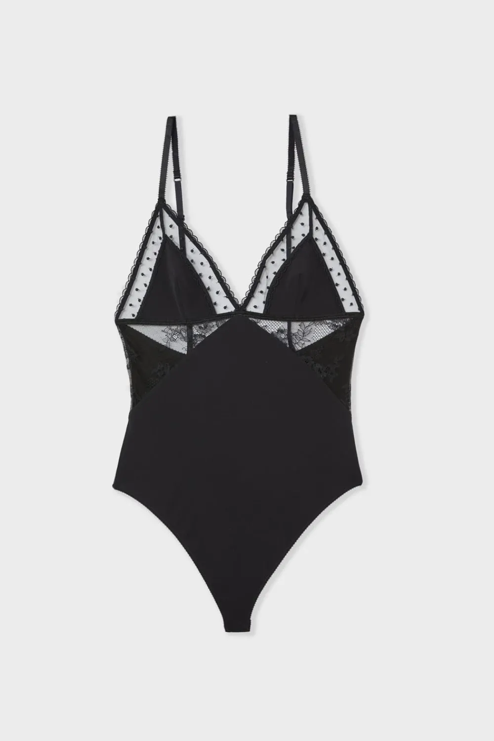 Outlet ETAM Body con bordados NEGRO