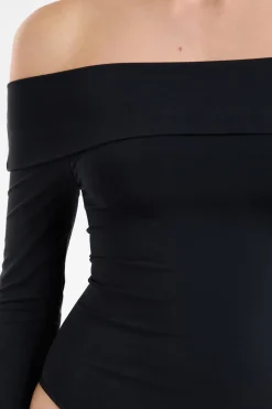Outlet ETAM Body con hombros descubiertos NEGRO