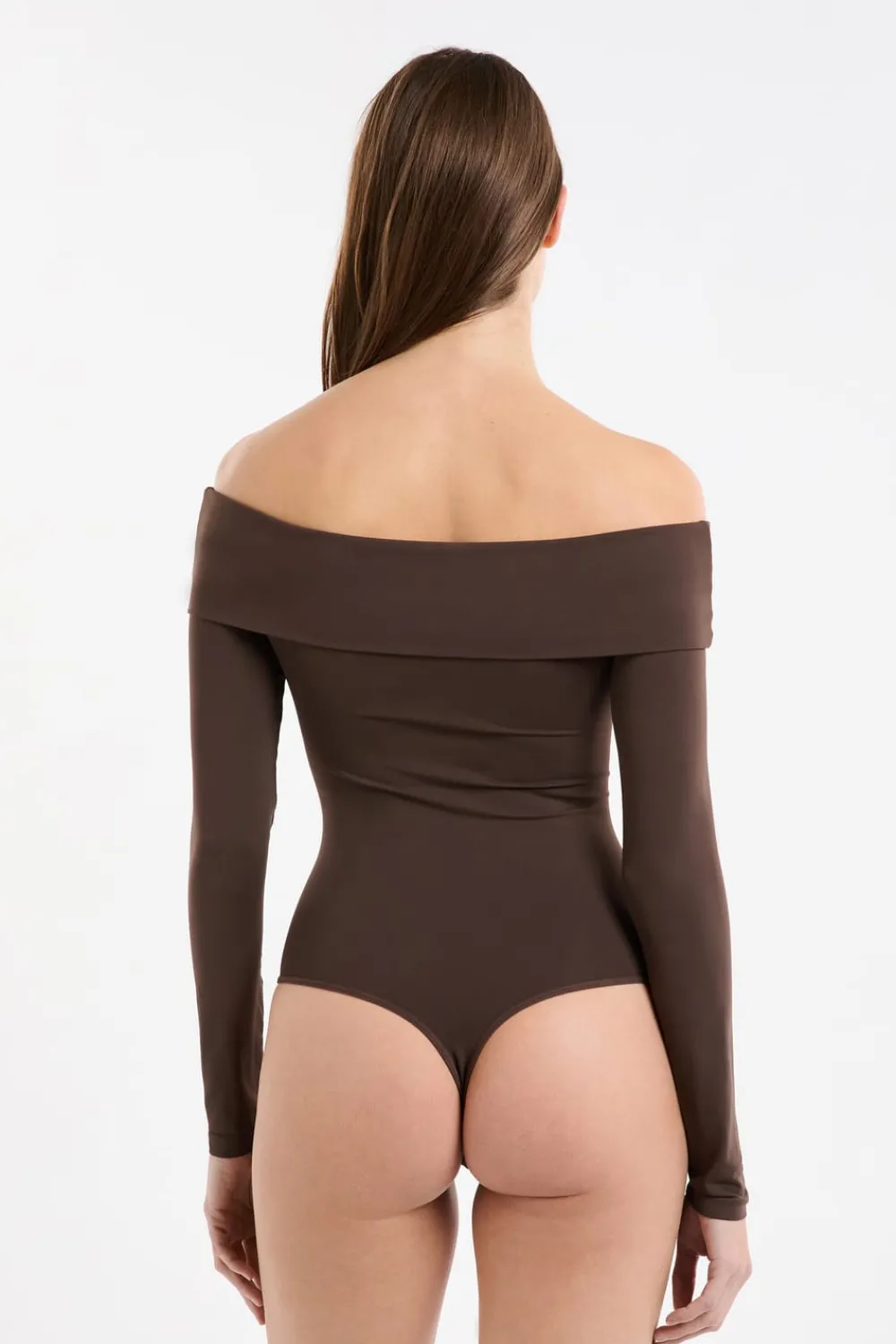 Sale ETAM Body con hombros descubiertos CHOCOLATE