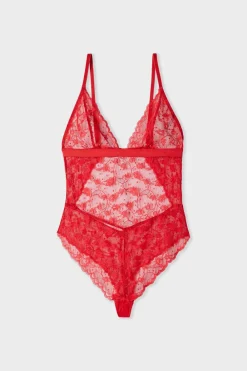 Clearance ETAM Body de encaje ROJO