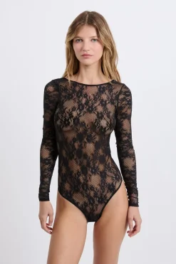 Sale ETAM Body de encaje NEGRO