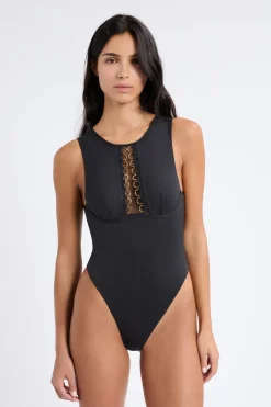 Sale ETAM Body de microfibra NEGRO
