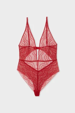 Clearance ETAM Body en dentelle ROUGE