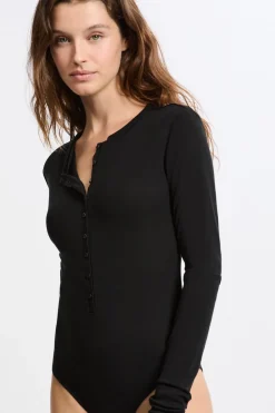 Best ETAM Body térmico con lana NEGRO