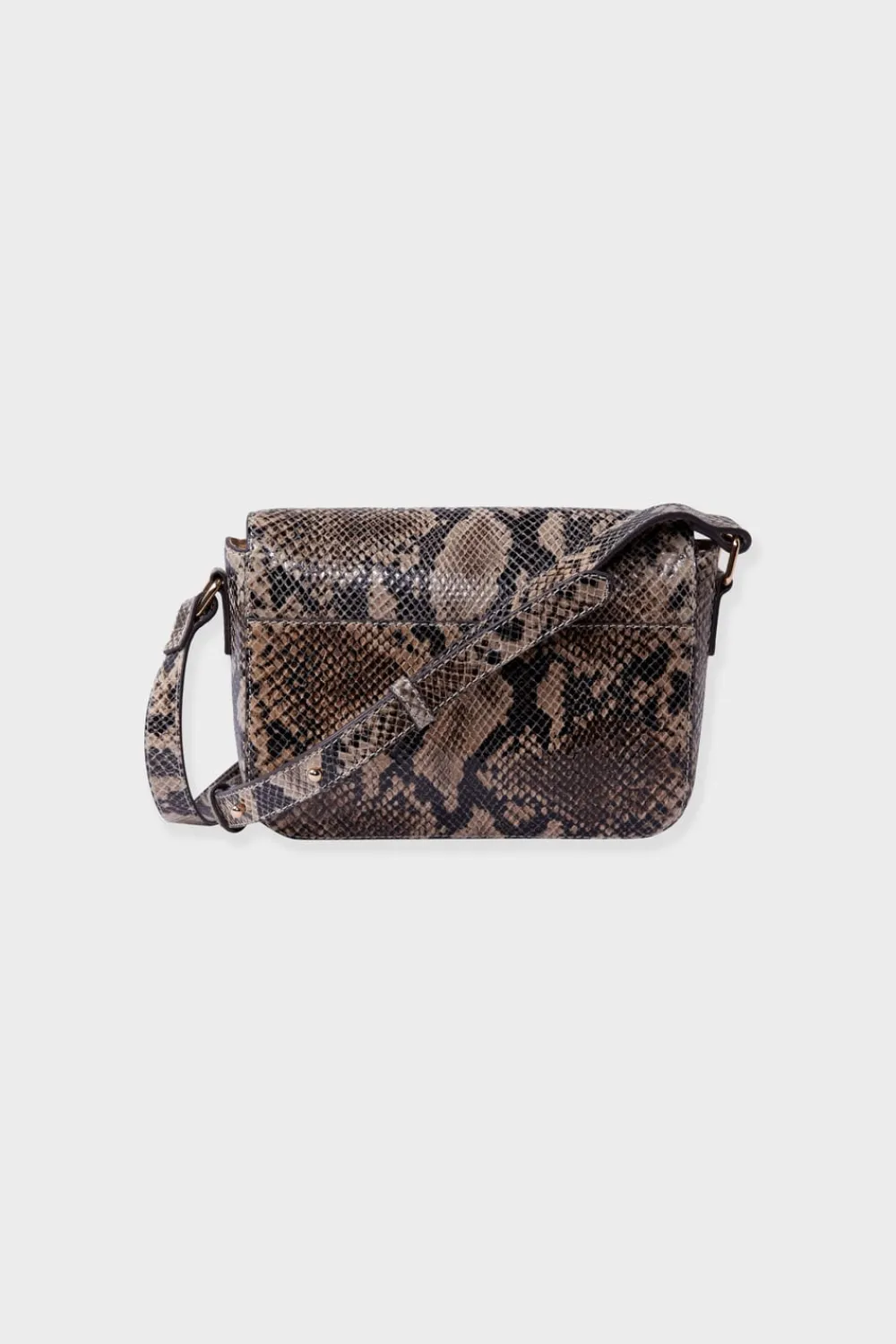 Discount ETAM Bolso bandolera de cuero IMP FD TOPO