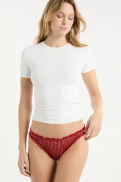 Outlet ETAM Braga bloomer estampada ROJO