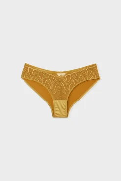Discount ETAM Braga brasileña con bordado floral AMARILLO ÁCIDO
