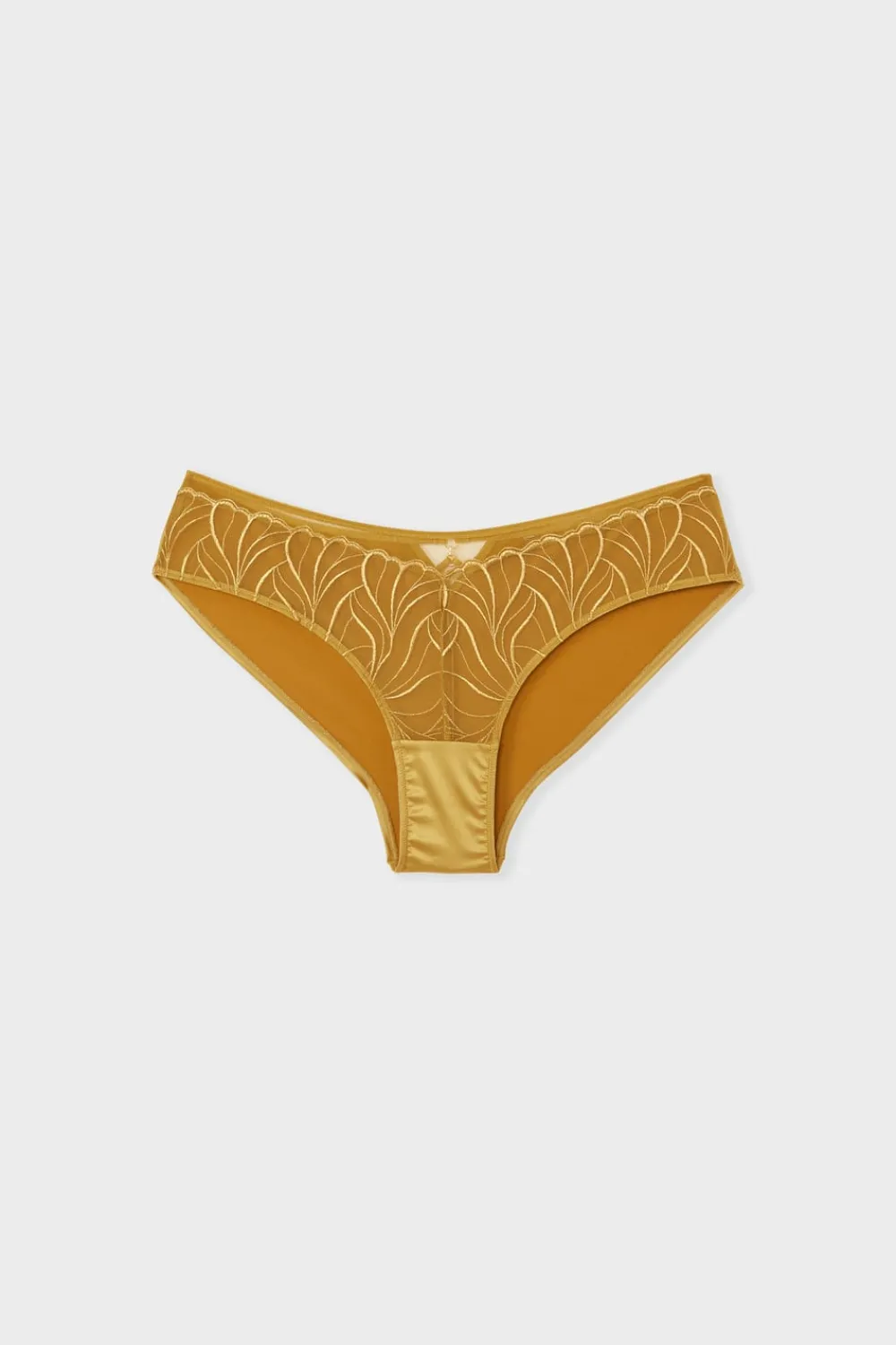 Discount ETAM Braga brasileña con bordado floral AMARILLO ÁCIDO