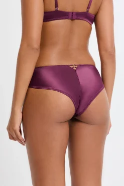 Outlet ETAM Braga brasileña con bordado floral MORADO