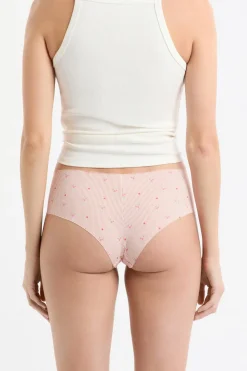 Clearance ETAM Braga brasileña de microfibra sin costuras con estampado BLUSH