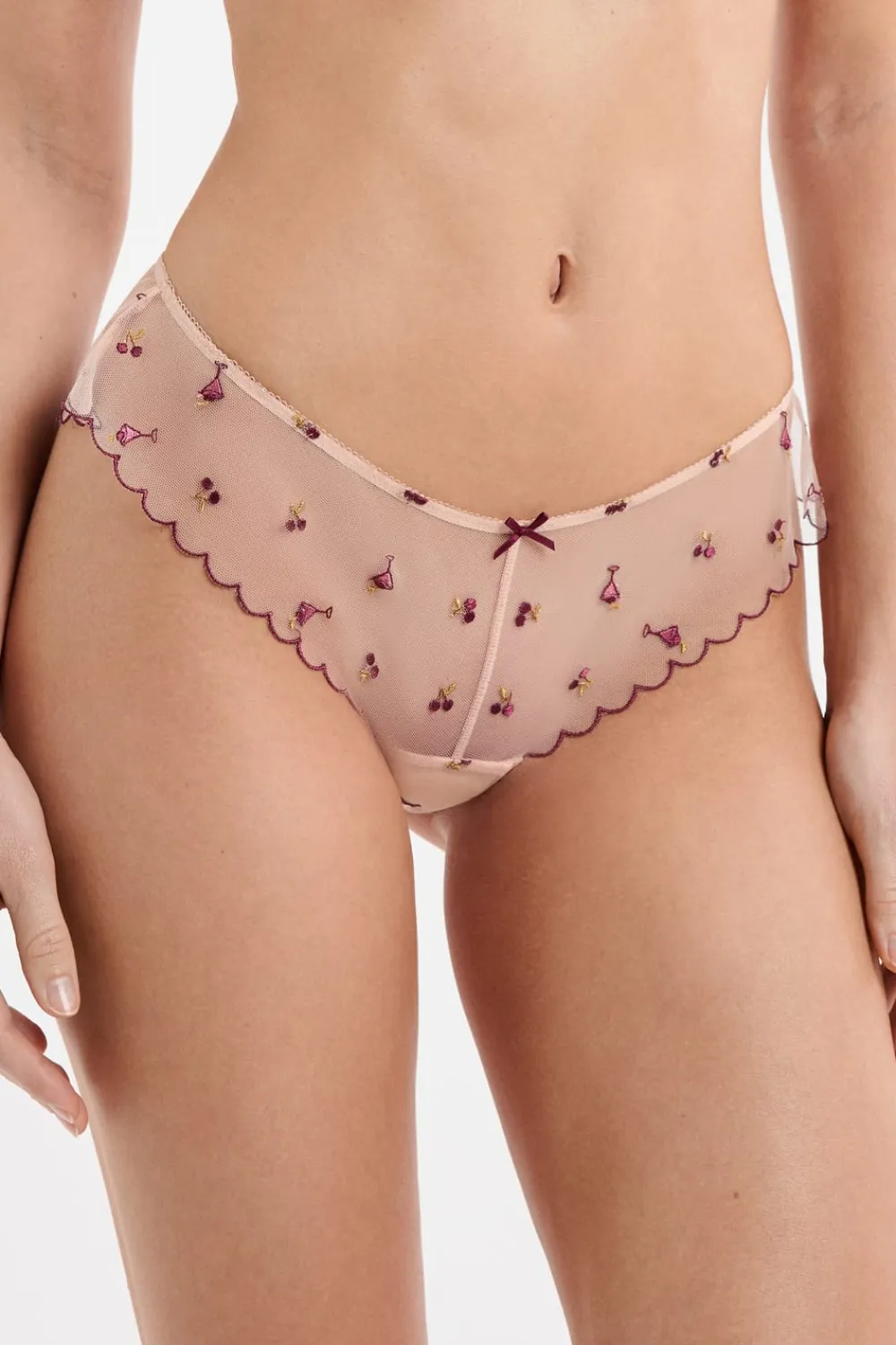 Sale ETAM Braga brasileña de tul estampado BLUSH