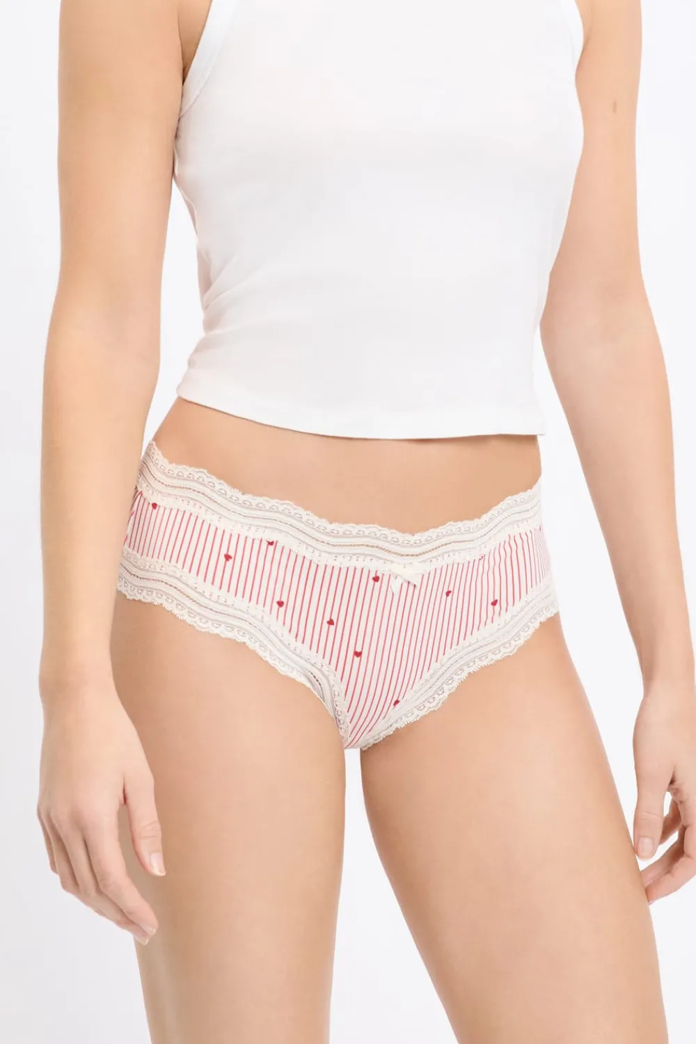 Clearance ETAM Braga culotte con bordes de encaje de microfibra IMP FD BLANCO