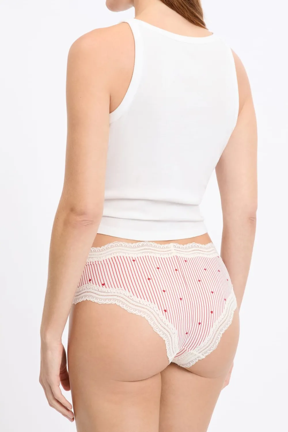 Clearance ETAM Braga culotte con bordes de encaje de microfibra IMP FD BLANCO