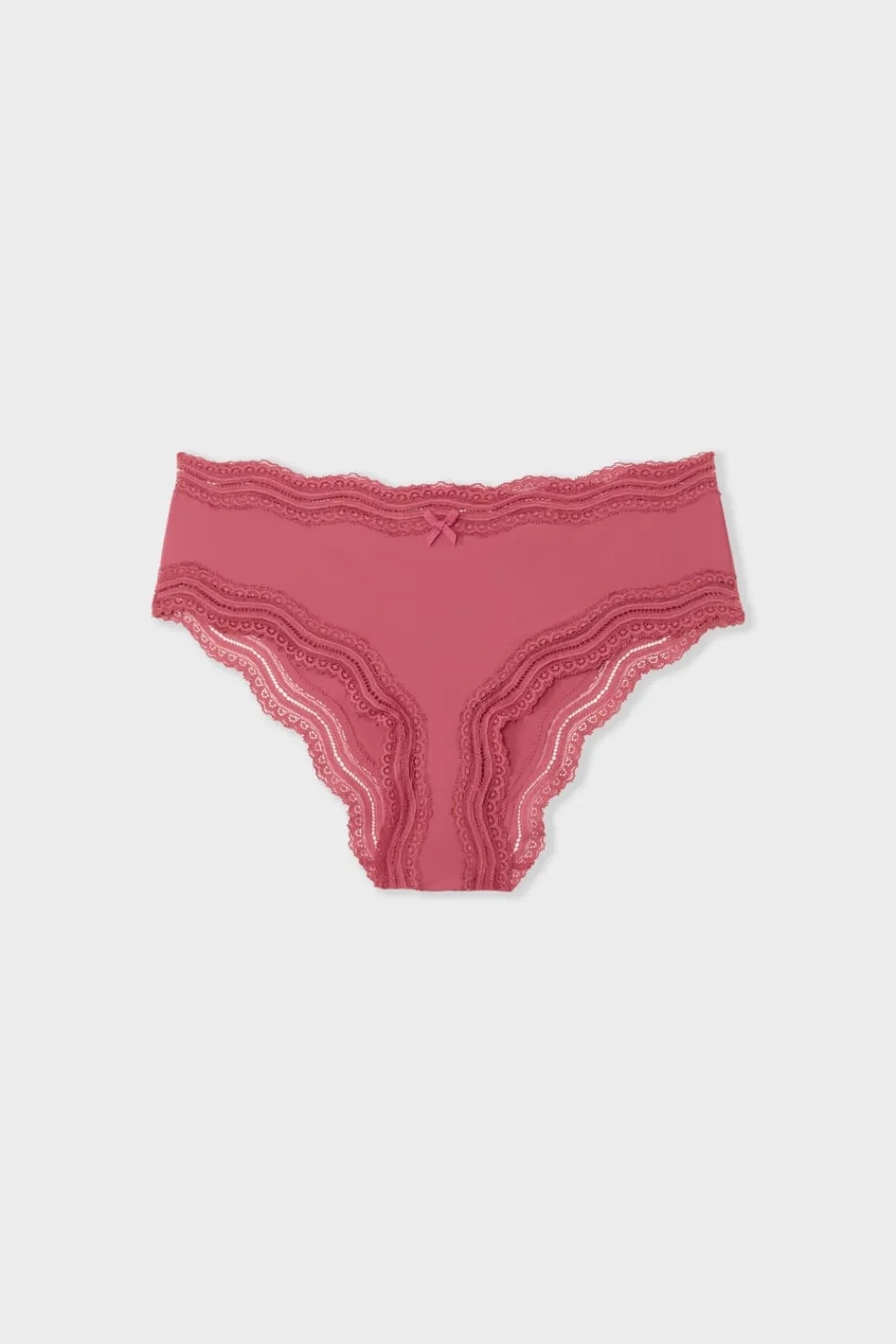 Hot ETAM Braga culotte con bordes de encaje de microfibra ROSA CARAMELO