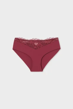 Sale ETAM Braga culotte con detalles de encaje BURDEOS GRANATE