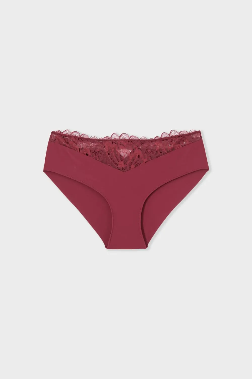 Sale ETAM Braga culotte con detalles de encaje BURDEOS GRANATE