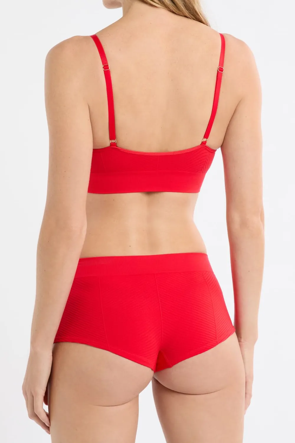 Sale ETAM Braga culotte de cintura alta ROJO