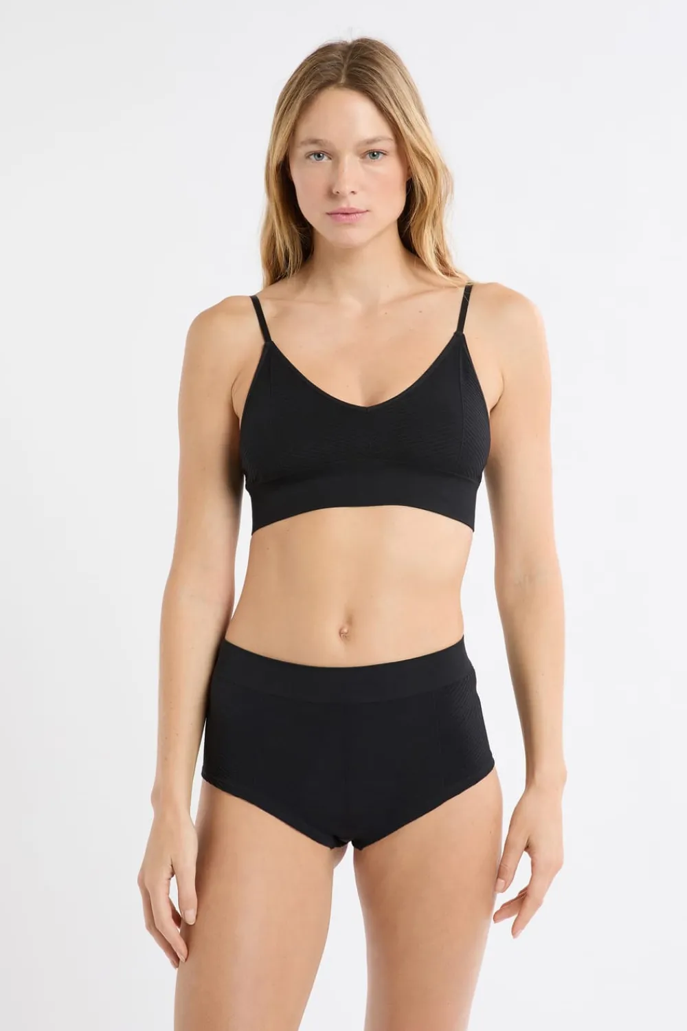 Clearance ETAM Braga culotte de cintura alta NEGRO