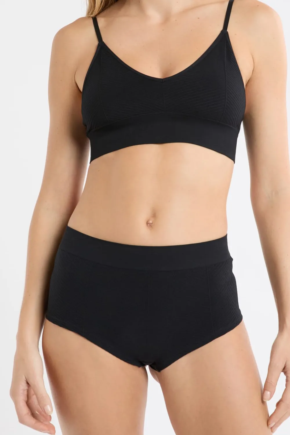 Clearance ETAM Braga culotte de cintura alta NEGRO