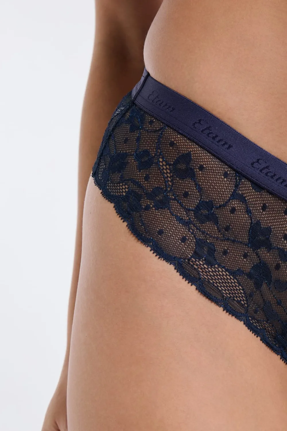 Hot ETAM Braga culotte de encaje marino