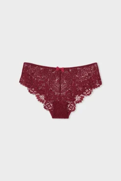 Outlet ETAM Braga culotte de encaje BURDEOS GRANATE