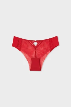 Sale ETAM Braga culotte de encaje ROJO