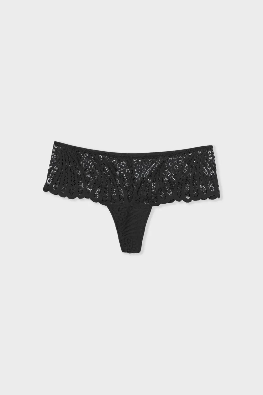 Online ETAM Braga culotte de encaje NEGRO