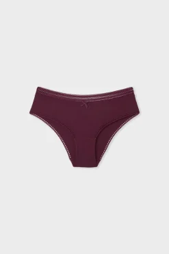 New ETAM Braga culotte de microfibra con detalles de encaje ROSA CARAMELO