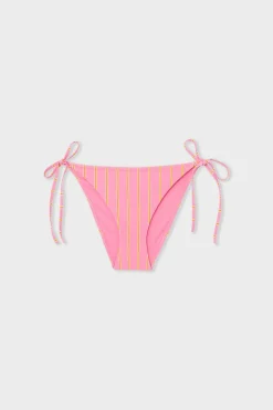Best ETAM Braga de bikini a rayas con lazada IMP FOND ROSA