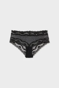 Hot ETAM Braga de encaje NEGRO